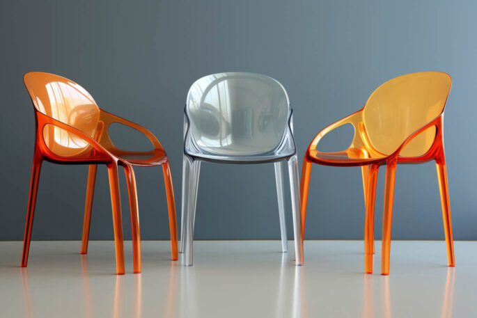 nowoczesne plastikowe krzesła